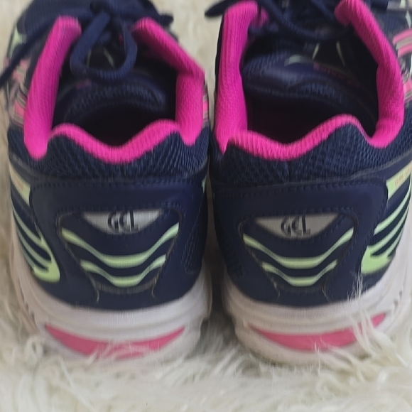 Asics Athletic Shoes Blue and Pink with Breathable Mesh - Picture 5 of 8
